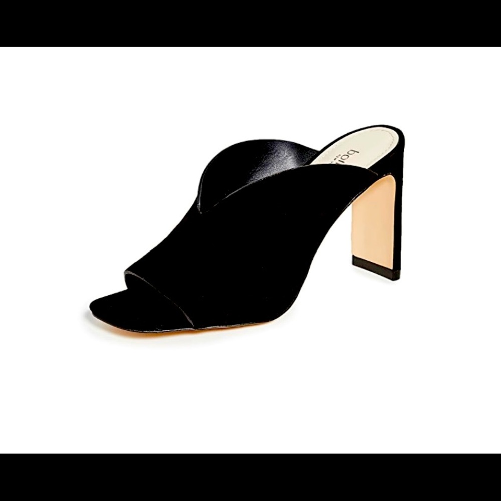 Suede rich black sling back sandal